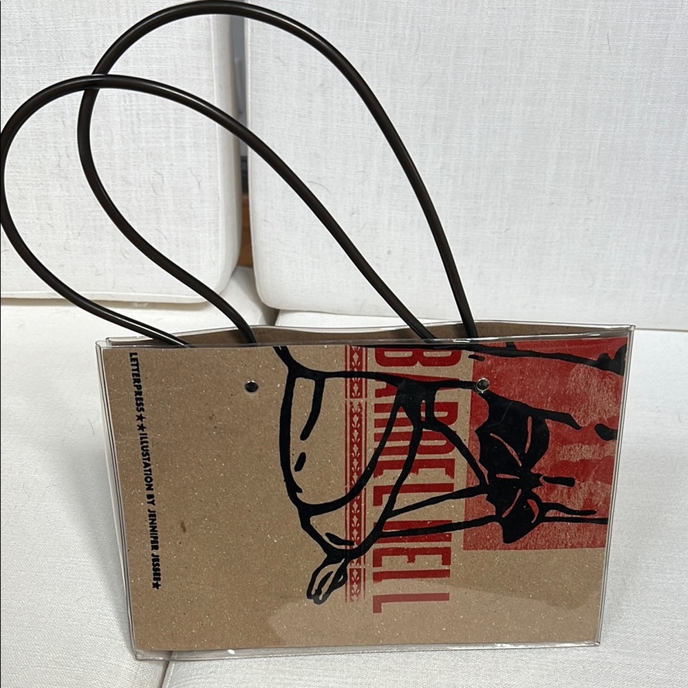 Unique Graphic Tote Bag with Black Handles